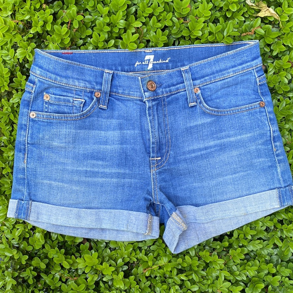 Low rise Seven denim shorts
